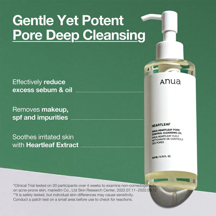 Anua Heartleaf Pore Control Cleansing Oil – Blackhead & Deep Clean Care