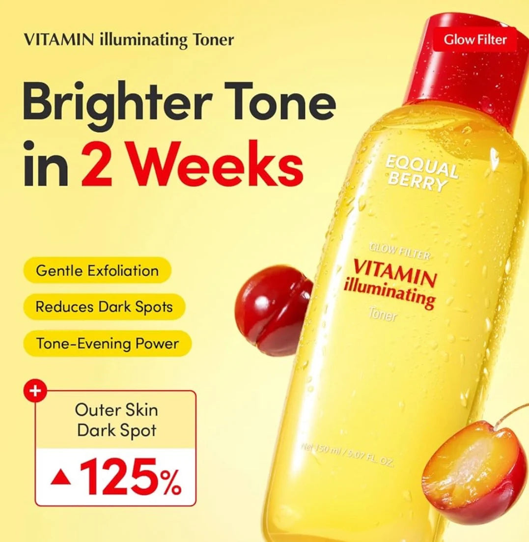 EQQUALBERRY Vitamin Illuminating Toner – Brightening & Glow Care