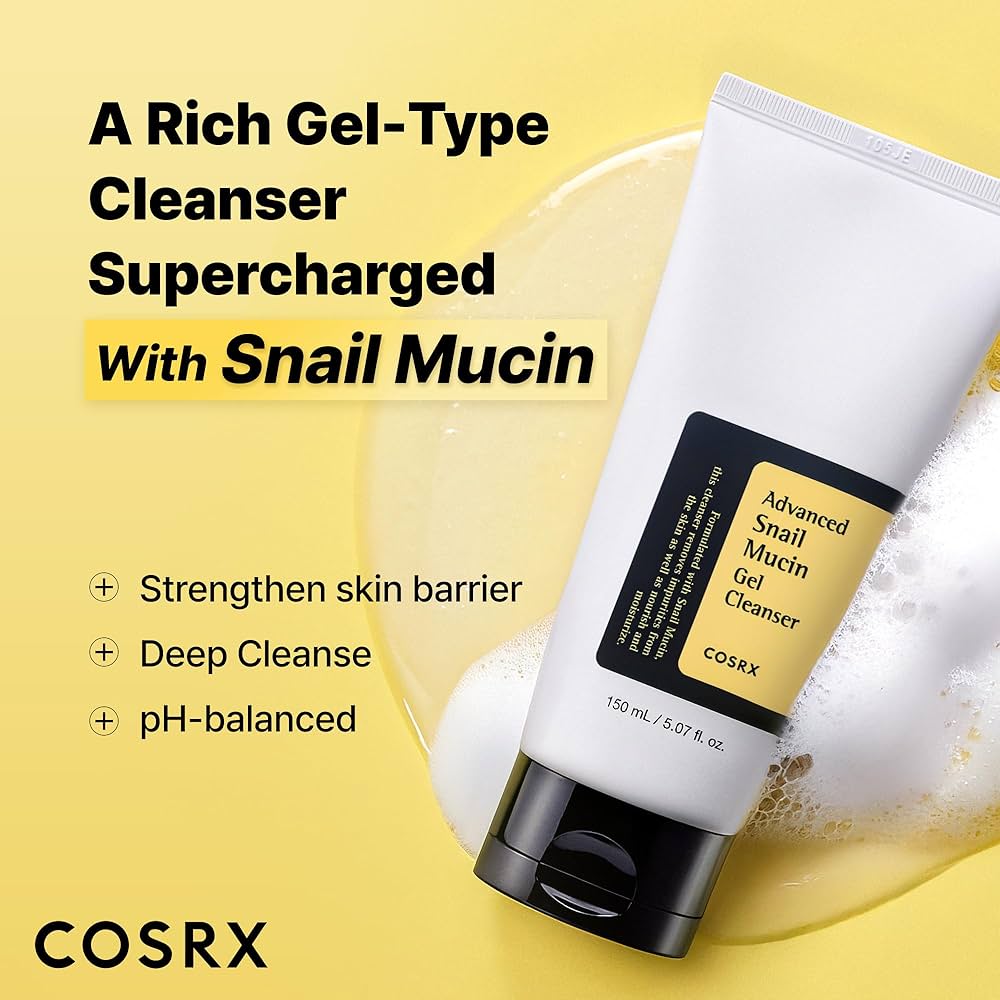 COSRX Advanced Snail Mucin Gel Cleanser – Hydration & Skin Repair Cleanse