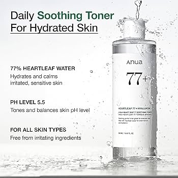 Anua Heartleaf 77+ Hyaluron Toner – Soothing & Hydrating Care
