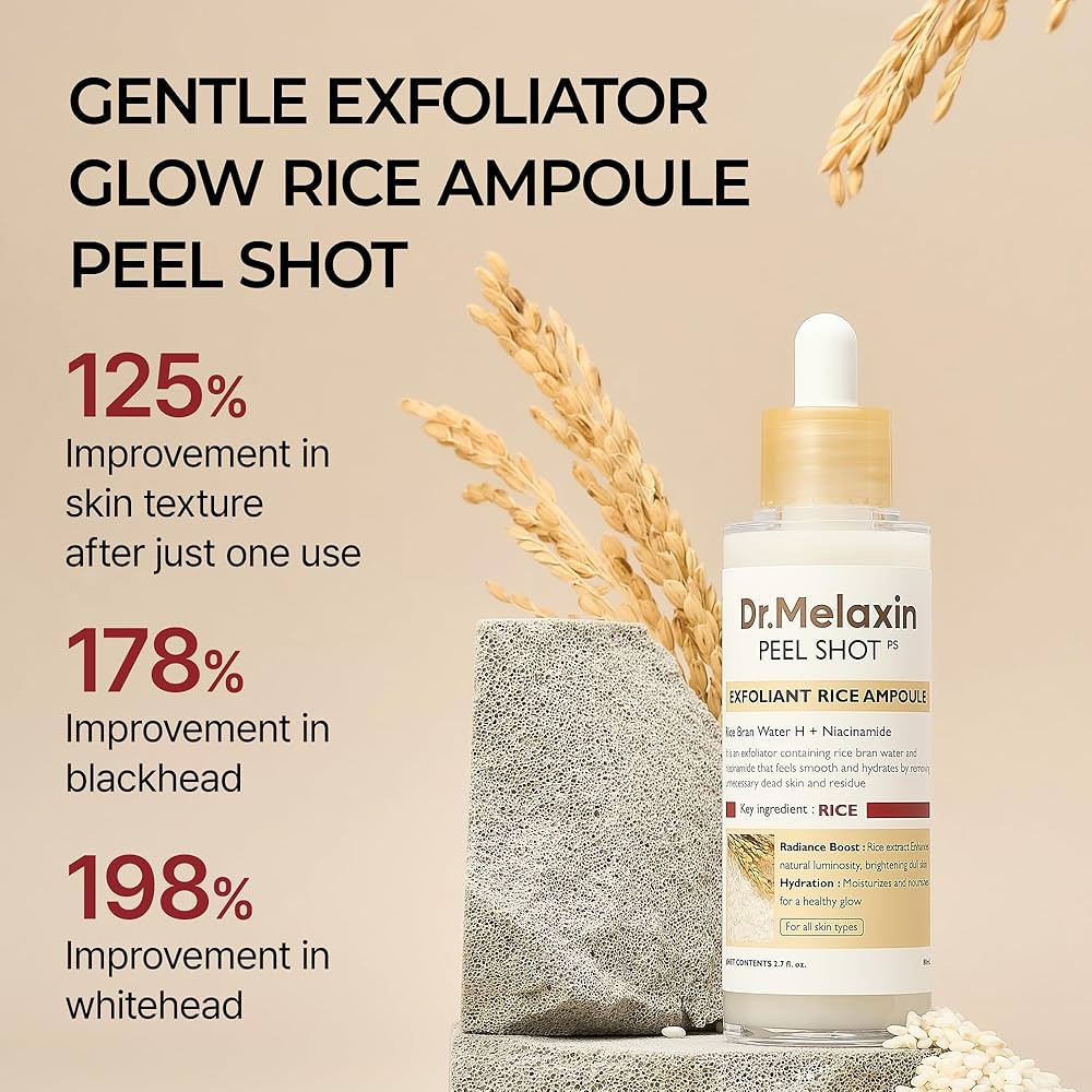 Melaxin PEEL SHOT Exfoliating WHITE Rice AMPOULE