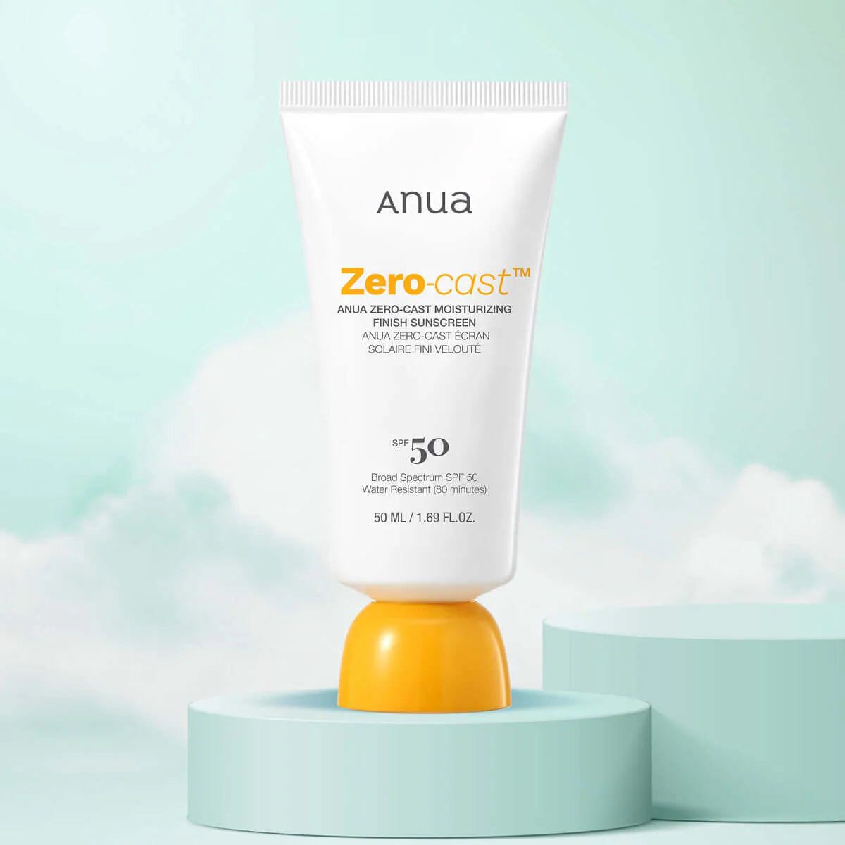 Anua Zero-Cast Moisturizing Finish Sunscreen – Invisible SPF & Hydrating Protection