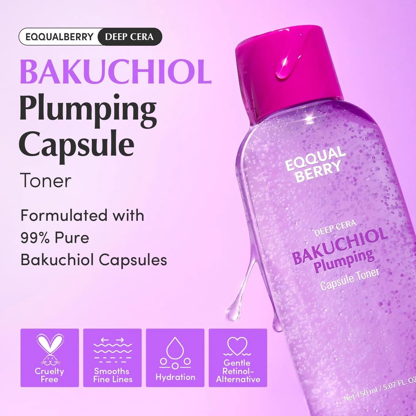 EQQUALBERRY Bakuchiol Capsule Toner – Gentle Anti-Aging & Firming Care