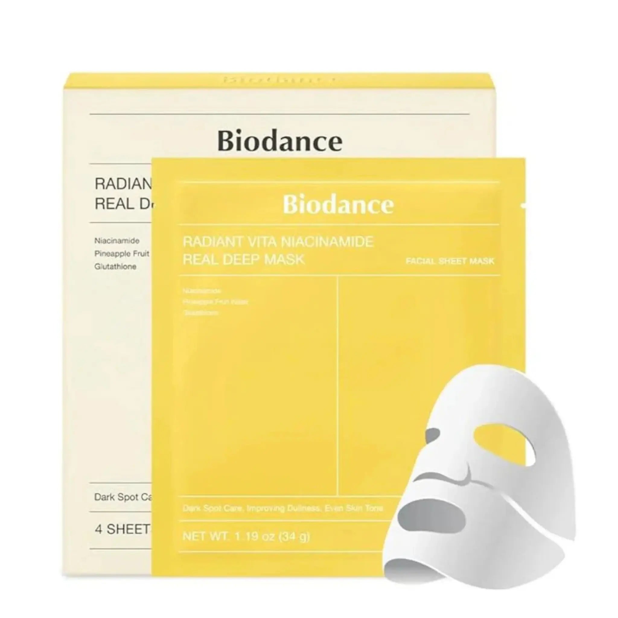 Biodance Radiant Vita Niacinamide Real Deep Mask – Brightening & Glow Treatment