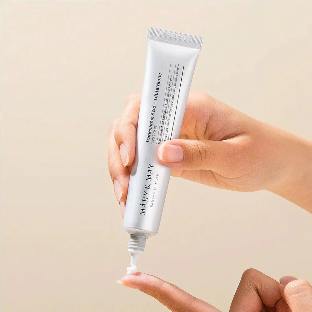 Mary & May Tranexamic Acid + Glutathione Eye Cream – Brightening & Dark Circle Care
