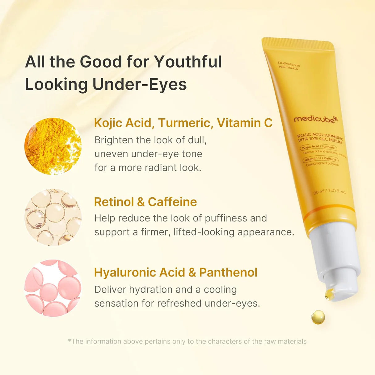 Medicube Kojic Acid Turmeric Vitamin Eye Gel Serum 30ml