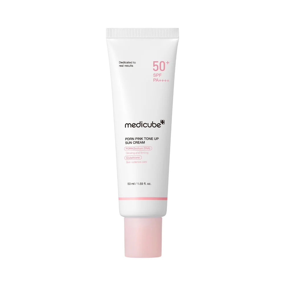 Medicube PDRN Pink Tone-Up Sun Cream – SPF Protection & Brightening Glow