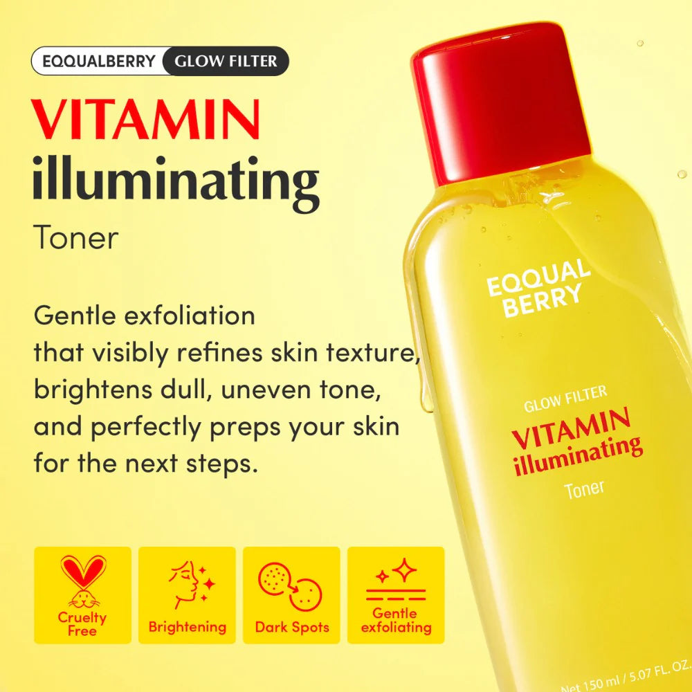 EQQUALBERRY Vitamin Illuminating Toner – Brightening & Glow Care