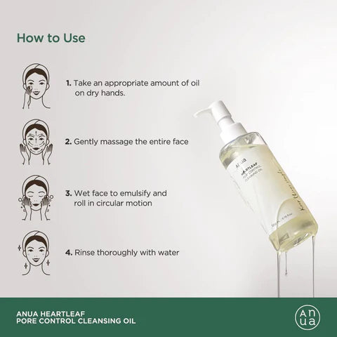 Anua Heartleaf Cleansing Oil – Makeup Remover & Pore Cleanse