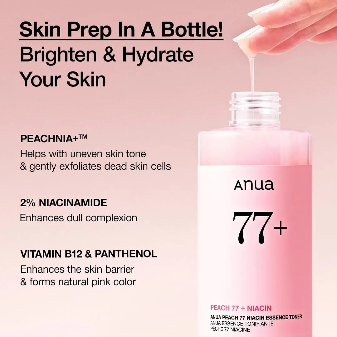 Anua Peach 77+ Niacin Toner – Brightening & Glow Care
