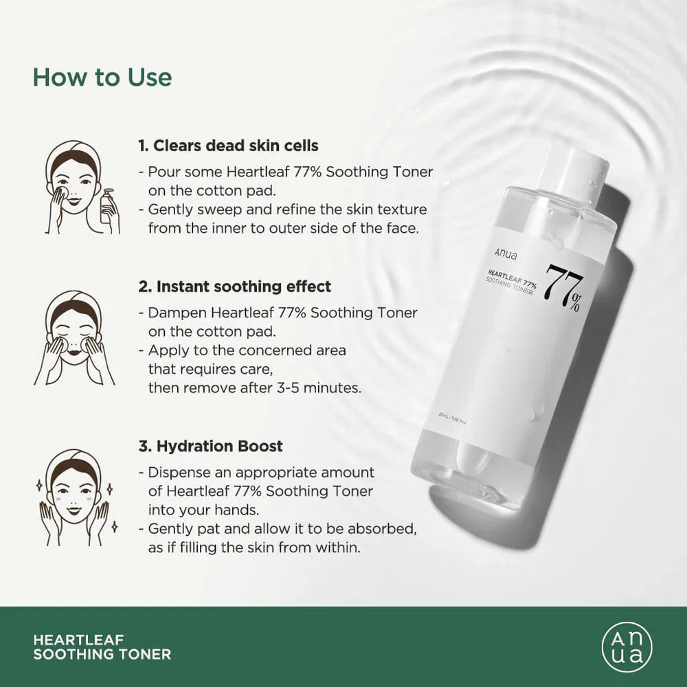 ANUA HEARTLEAF 77 SOOTHING TONER 250ml