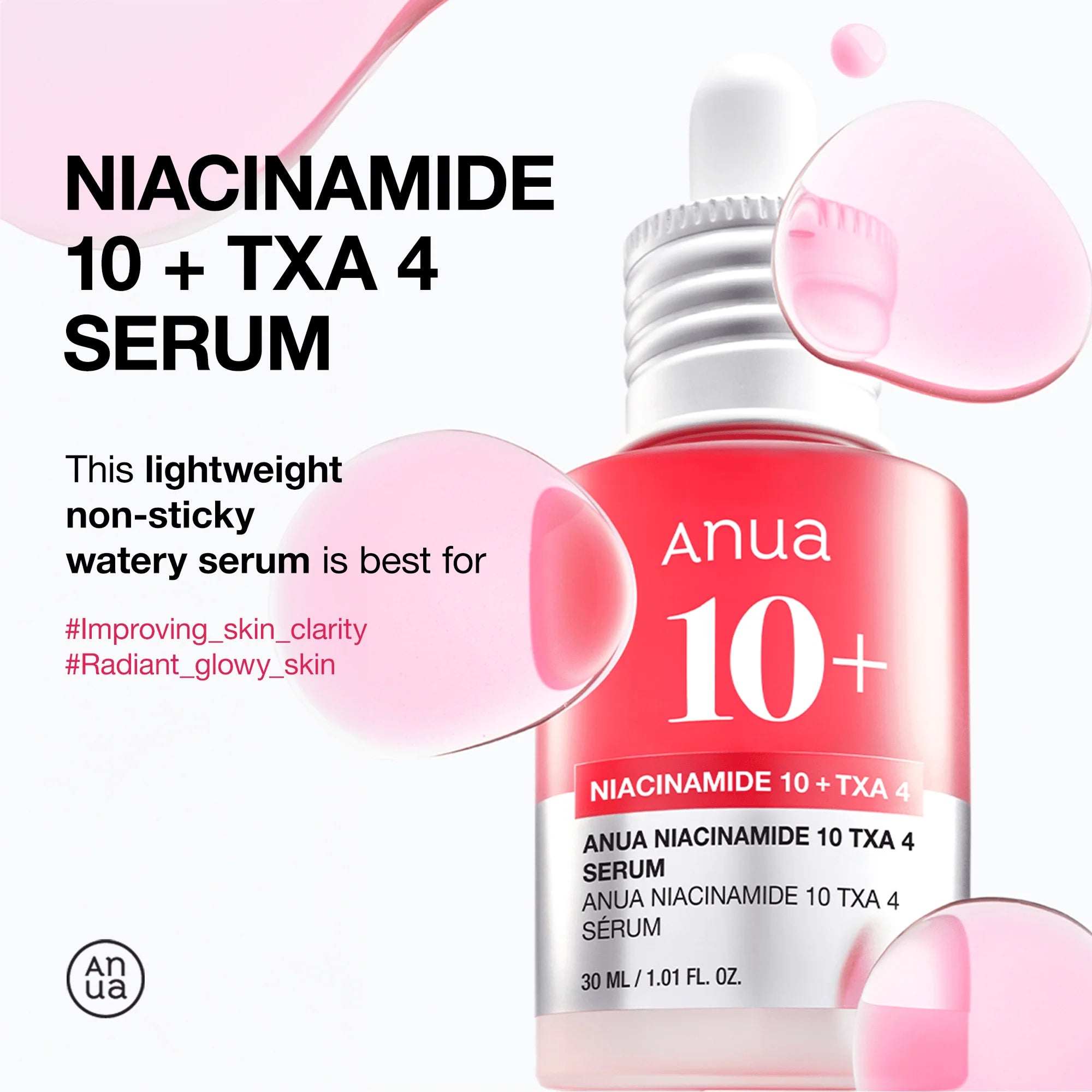 Anua Niacinamide 10% + TXA 4% Serum – Dark Spot Corrector & Brightening