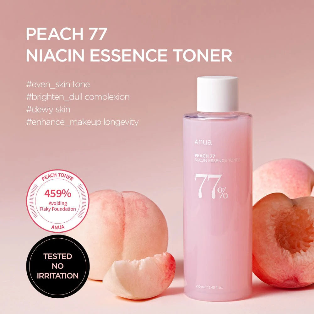 Anua Peach 77+ Niacin Toner – Brightening & Glow Care