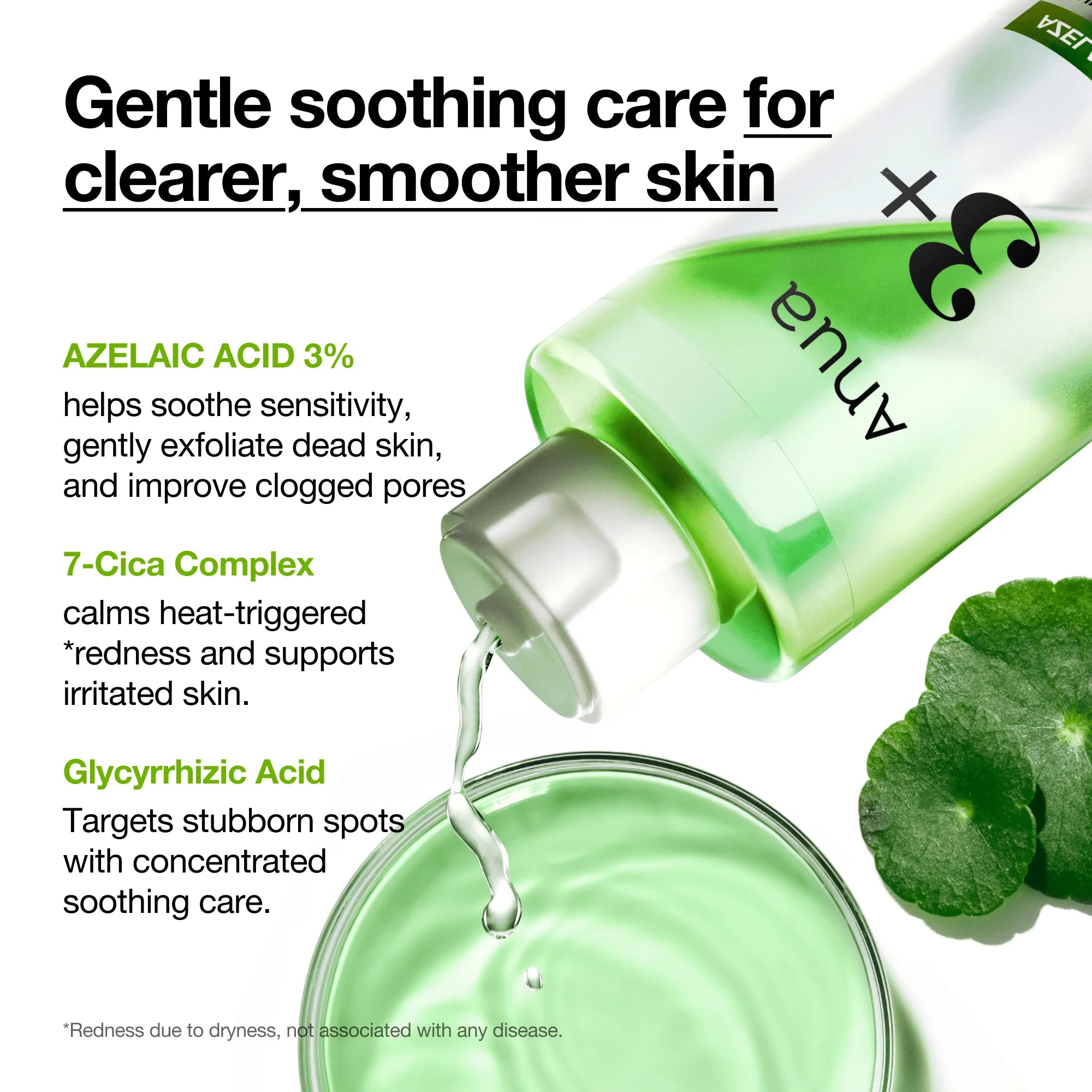 Anua Azelaic Acid 3% + Cica Toner – Redness Relief & Acne Care