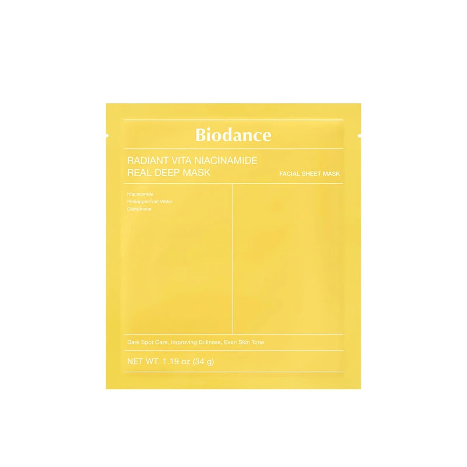Biodance Radiant Vita Niacinamide Real Deep Mask – Brightening & Glow Treatment