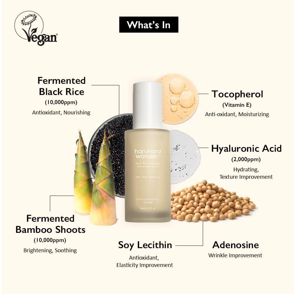 Haruharu Wonder Black Rice Hyaluronic Anti-Wrinkle Serum – Firming & Hydration Care