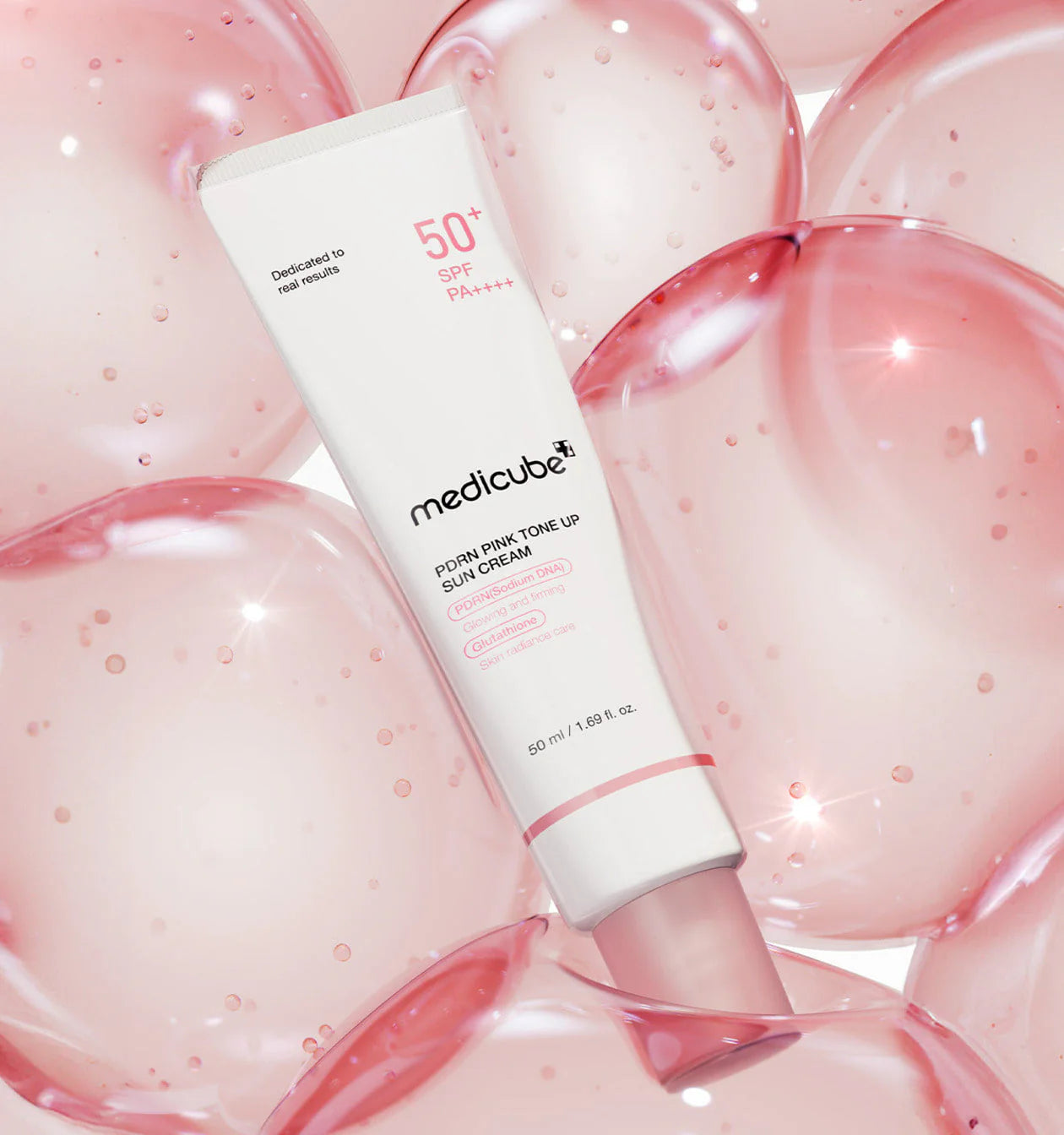Medicube PDRN Pink Tone-Up Sun Cream – SPF Protection & Brightening Glow